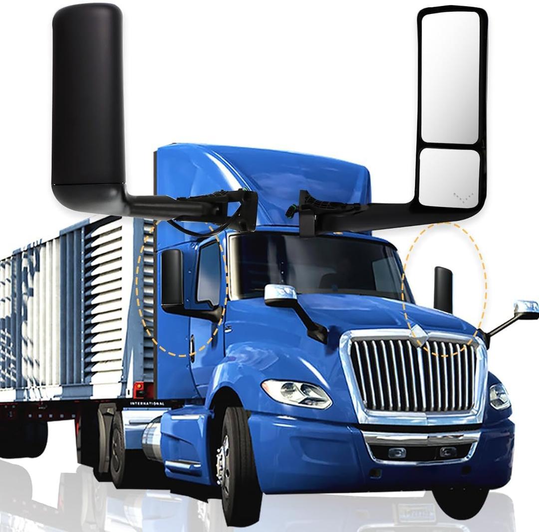 Replacement International Lt625 Side Door Mirror compatible with 2018 LT625 (Black, right 1)