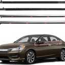 Window Molding Trim for 2013-2018 Honda Accord,4-Door Sedan,Chrome Outer Door Weatherstrip Window Seal Belt,Replace#72410-T2A-A01 72450-T2A-A01 72910-T2A-A01 72950-T2A-A01