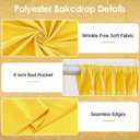 10x10ft Yellow Backdrop Curtains for Wedding Parties Wrinkle Free Yellow Curtains Photo Backdrop Drapes for Photography Birthday Baby Shower Soft Fabric Party Backgournd for Photoshoot, W5 x H10'