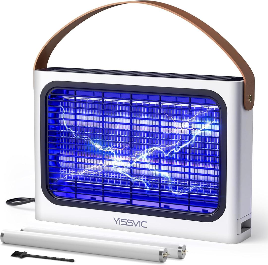 YISSVIC Fly Zapper Bug Zapper 20W Electric Fly Killer with UV Light Mosquito Killer Lamp Plug-in Use Indoor White