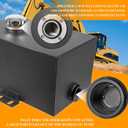 5 Gallon 14 Gauge Steel Hydraulic Fluid Reservoir Tank with Inlet 1-1/2" FNPT and Outlet 3/4" FNPT, Integral Mounting Foot On Each End