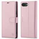 FLIPALM Wallet Case for iPhone 16e, RFID Blocking Credit Card Holder, PU Leather Folio Flip Kickstand Protective Shockproof Cover for Apple 16e (Pink)
