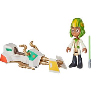 Star Wars: Young Jedi Adventures Kai Brightstar Figure & Speeder Bike, 4-Inch Scale Action Figures & Vehicles, Toys, Preschool Toys for 3 Year Old Boys & Girls