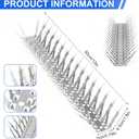 Bird Spikes, 10 FT Stainless Steel Bird Deterrent Spikes, Pigeon Spikes for Outside to Keep Birds Squirrel Raccoon Cat Away, for Garden Fence Roof Window Sill and Wall(10 Pack)