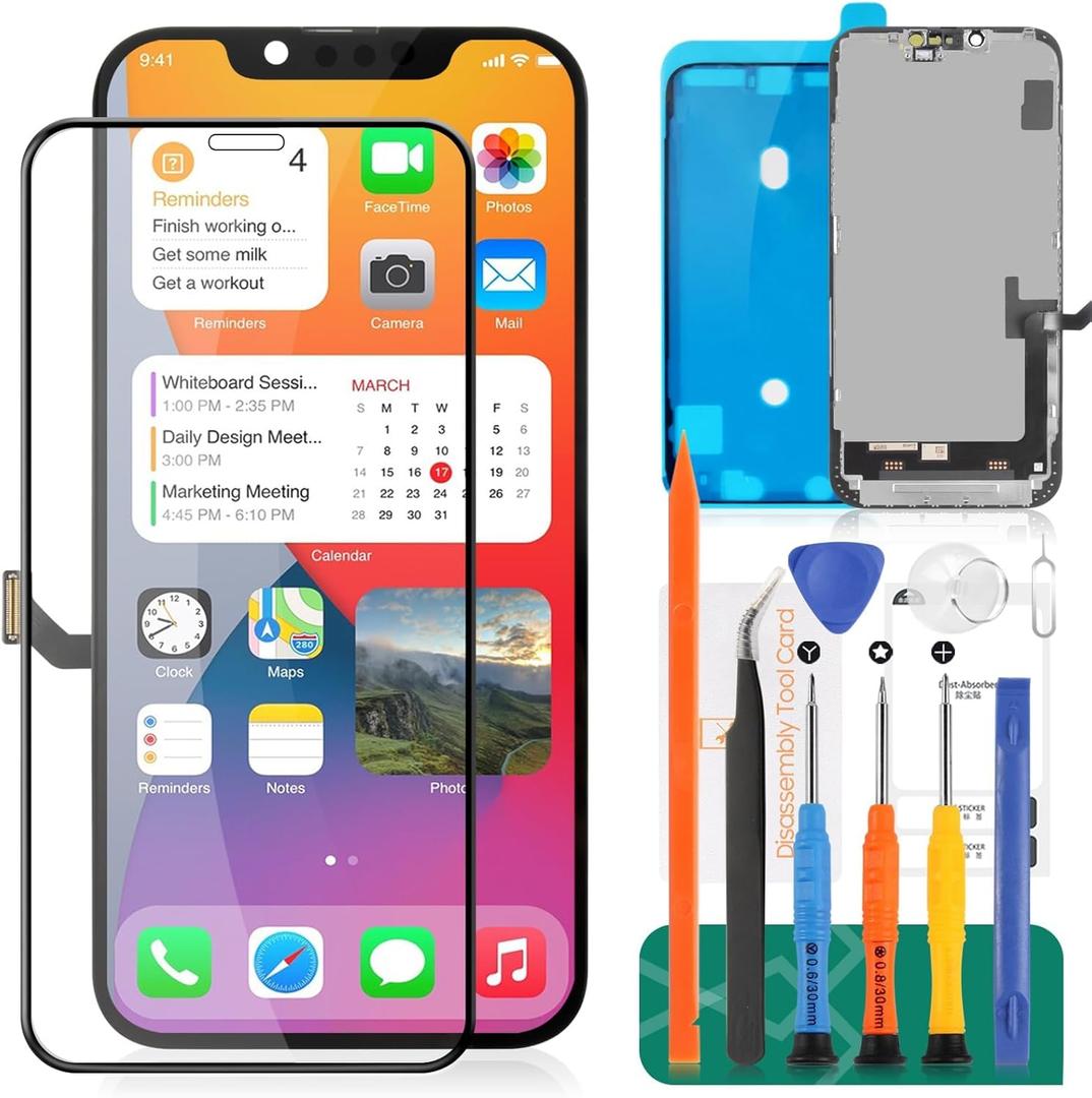 TFT for iPhone 14 Plus Screen Replacement Kit for iPhone 14 Plus LCD Replacement for iPhone 14 Plus A2632 Touch Screen Display Digitizer Assembly Repair Parts