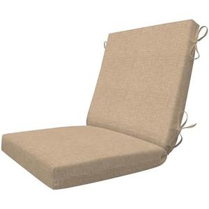 Honeycomb Outdoor Essentials Dining Chair Cushion, 20 x 41, Hampton Texture Neutral Cushion for Patio Furniture