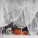 ZYP 410 x 80 Halloween Creepy Cloth White Spooky Fabric Gauze Spooky Giant Cheese Cloth for Halloween Party Supplies Decorations