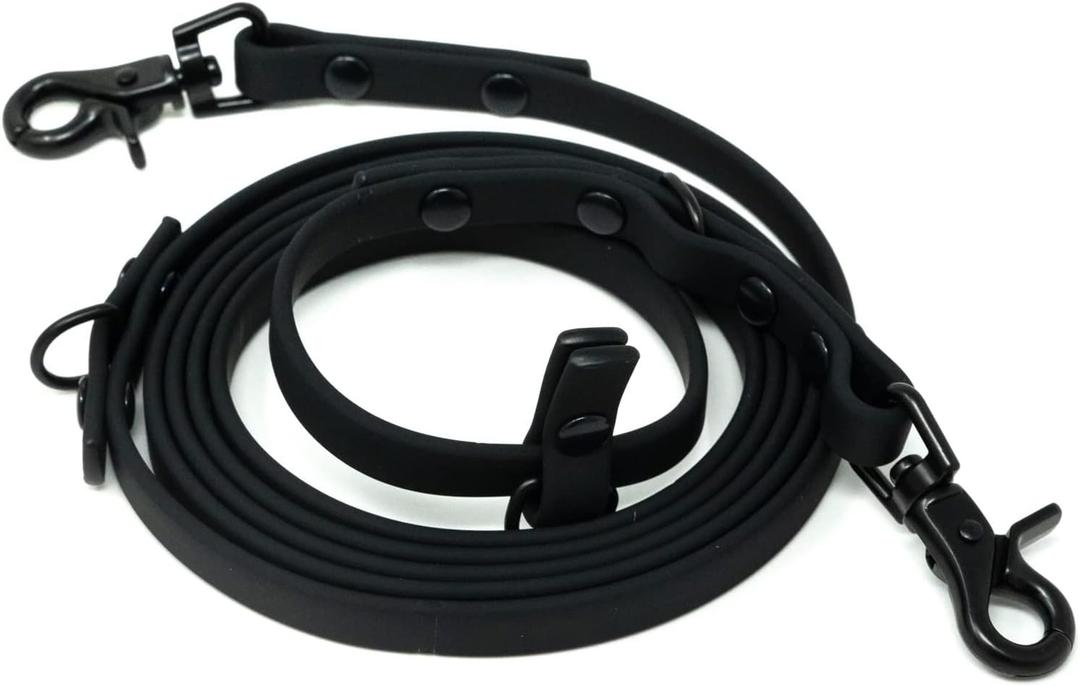 Pets Waterproof Dog Leash | Durable Long Line for Small Medium Large Dogs and Puppy | Long Training Leash for Yard, Beach, Field (Black, 6 ft x 5/8") Pets Waterproof Dog Leash | Durable Long Line for Small Medium Large Dogs and Puppy | Long Training Leash for Yard, Beach, Field (Black, 6 ft x 5/8")