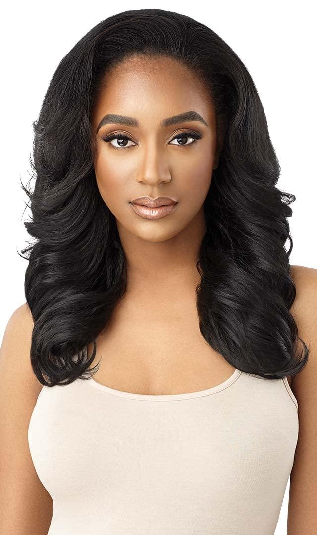 Outre Synthetic Quick Weave Wig - Neesha H305 (Color:1B Off Black)