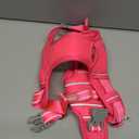 BARKBAY No Pull Dog Harness Large Reflective Dog Harness with Front Clip and Easy Control Handle for Walking Training Running with ID tag Pocket(Pink,L)