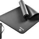 Thick Yoga Mat Non Slip, Large Size 72" L x 32" W x 0.6" TH, Premium Exercise & Fitness Mat with Carrying Strap and Bag, Workout Mats for Home (15MM)