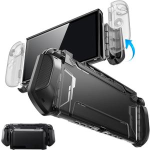 Mumba Dockable for Nintendo Switch 2 Case [2025 Blade Series] TPU Switch 2 Grip Protective Cover, Ergonomic Accessories for Console with QuickRelease Design for Switch 2 Joy Con Controllers (Black)