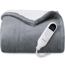 Bedsure Heated Blanket Electric Throw - Seamless Flannel Electric Blanket, Fast Heating with 4 Time Settings & 6 Heat Settings, Warm Gift for Grandma (50x60 inches, Grey)