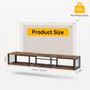 49" Floating TV Stand, Floating TV Stand Wall Mounted, Entertainment Center and TV Console Shelf with Open Storage Cabinet for Living Room, Bedroom