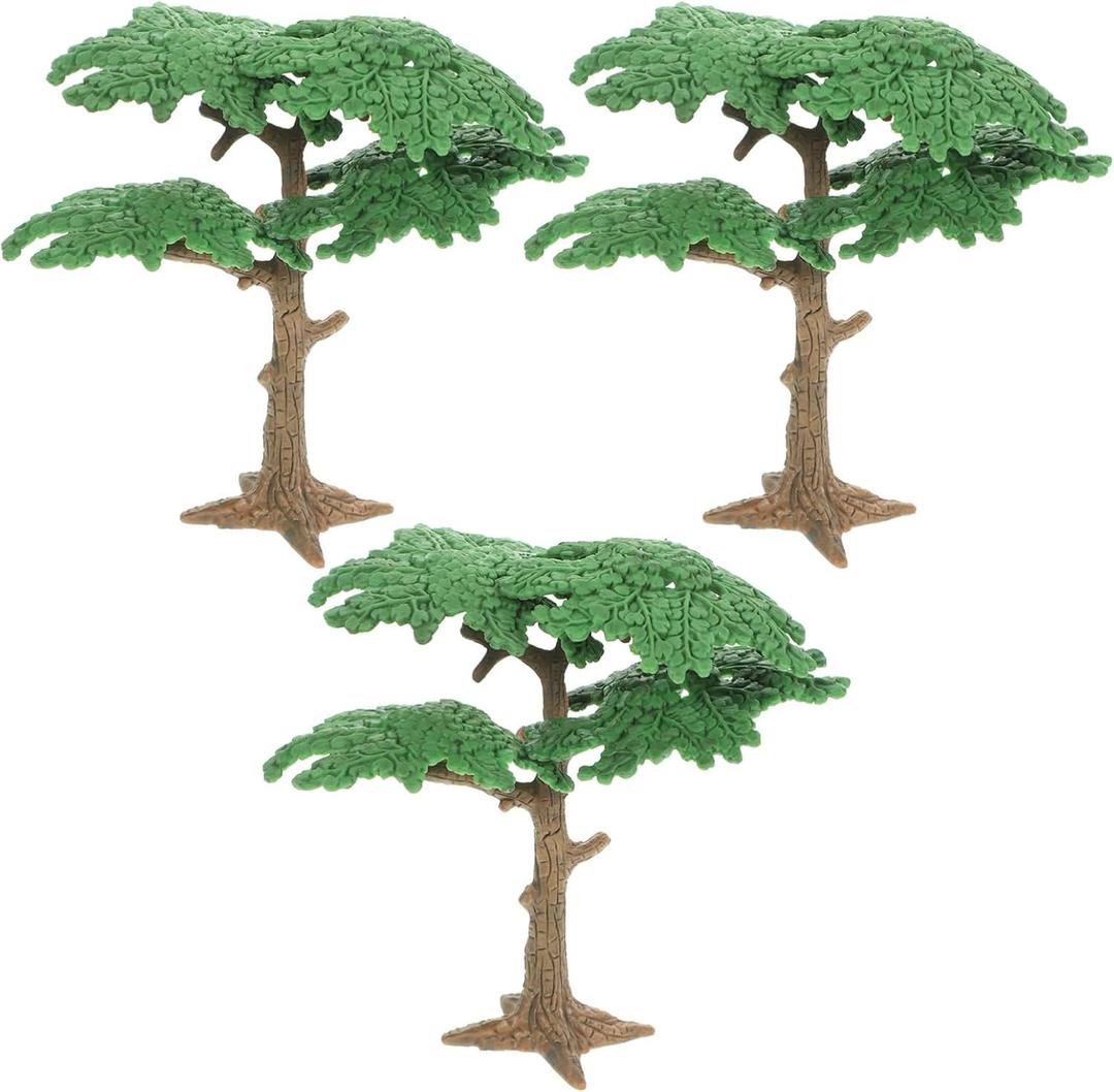 DOITOOL 3Pcs Fake Trees Model Cypress Miniature Artificial Tree Train Miniature Scenery Architecture Trees Railroad Diorama Tree Fake Plants for DIY Scenery Landscape Dollhouse