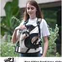 Dog Carriers for Small Dogs,Dog Backpack with 2 Pocket for Travel,Comfortable Dog Front Carrier Suitable for Dogs 8-18 pounds Machine Washable (Beige), 14.2"L x 13.8"W x 7.9"H