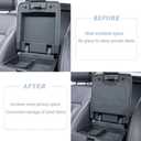 JKCOVER 2PCS Center Console Hidden Box Organizer Tray Compatible with 2024 2025 2026 Toyota Tacoma Accessories Armrest Secret Compartment And Armrest Tray Organizer