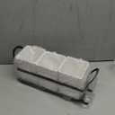 Cutlery Holder with Drain Holes, Silverware Caddy for Party Countertop, 3pcs Bins Set Utensil Holders for Spoon and Fork, White