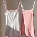 Verdusa Women's 2 Pack Coquette Bow Tie Sleeveless Rompers Backless Summer Jumpsuit Unitard (M)