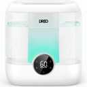 Dreo 6L Top Fill Humidifiers for Bedroom, 60H Runtime, 28 dB Quiet Supersized Cool Mist Humidifiers for Large Room, Air Humidifier for Home, Baby, Plant, Indoor, Night Light, Ultrasonic (White)