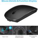 Wireless Bluetooth Keyboard and Mouse Set, Portable Slim Silent Cordless Keyboard and Mouse Combo Compatible with iPad/Mac/MacBook/Android/Windows/PC/Computer,Black