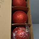 Jenaai 12 Pcs Large Brown Christmas Ball Ornaments, 4 Inch Big Oversized Shatterproof Christmas Tree Decorations Matte Glitter Giant Jumbo Plastic Hanging Baubles for Xmas Holiday Party Indoor Outdoor