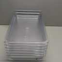 Polycarbonate Full Size Food Pans 6 Pack BPA Free 2.5 Inch Deep Pan Freezer Safe Stackable Clear Food Storage Containers for Kitchen Party Supplies and Prep Table