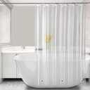 Clear Shower Curtain Liner 76 inches Long with 6 Magnets, PEVA Lightweight Plastic Waterproof Extra Long Shower Liner 72x76 Inch Length for Bathroom