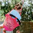 JKsmart Swing Seat for Kids Heavy Duty Rope Play Secure Children Swing Set,Perfect for Indoor,Outdoor,Playground,Home,Tree,with Snap Hooks and Swing Straps,440 lbs Capacity,Pink