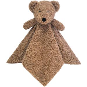 Baby Dark Brown Teddy Bear Soft Stuffed Animal Security Blanket, Plush Bear Character Lovey Blanket, Baby Shower/Nursery Gift, Newborn Infant Toddler Snuggle Blankie for Boys Girls, 14 Inches