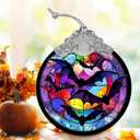 Bat Hanging Ornament Glass Ornament - Christmas & Halloween Decoration - Keepsake Gift