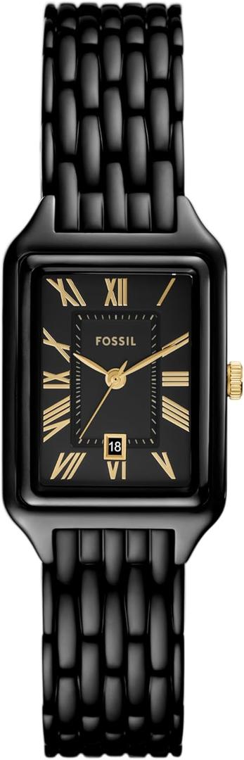 Fossil Women's Raquel Quartz Stainless Steel Three-Hand Watch (23MM, Black Bracelet)