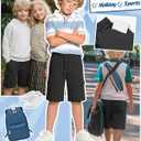 Boys Cargo Shorts with Pockets (Gray)