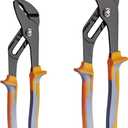 8 & 10-Inch Channel Locks Plier Set - Adjustable Water Pump Pliers for Plumbing & DIY Tasks