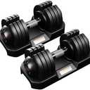 ALTLER 52LBS Single Adjustable Dumbbells Set Premium Rubber Coated Dumbbell Set with Secure Locking Mechanism for Safe & Customizable Strength Training