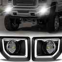 LED Fog Lights-For 2015-2019 GMC Sierra 2500HD/3500HD, Fog Light Assembly Replacement, Easy to Install,Waterproof,Exclude Fog Wiring Harness