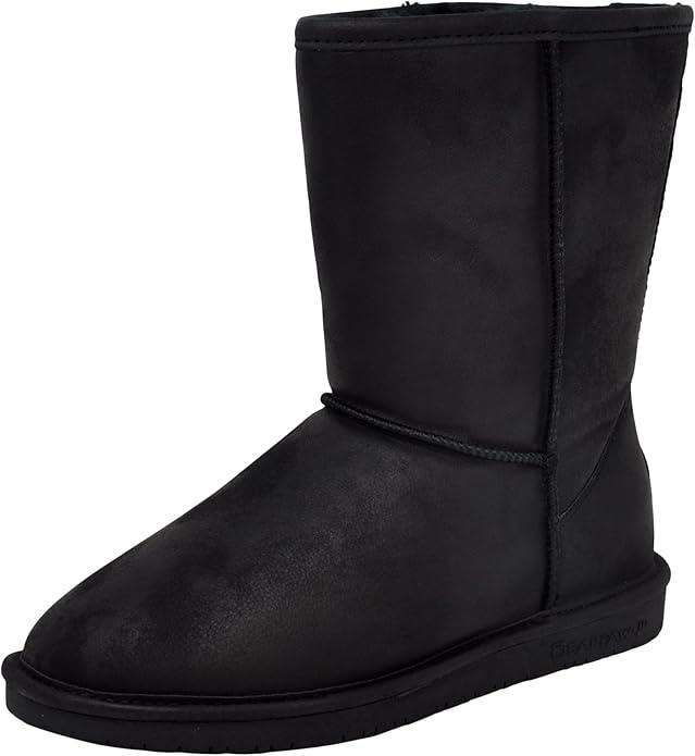 BEARPAW Emma Short Women's Classic Winter Slip On Boots, Lightweight Suede Boots, Size 7