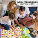 QUOKKA Educational Toys for Kids 5-7 Year Old - Set of 4 Vertical 4 Learning Wall Chart for Toddlers Age 3 4 6+ - Interactive Speech Therapy Poster Boy Girl - Autism Puzzle Game 8-10-12