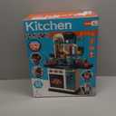 Kids Kitchen Playset-53pcs Cooking Stove,Paly Sink,Oven,Kitchen Toys with Realistic Lights&SoundsPretend Play Toys,Kitchen Toys for Toddler 1 2 3(Blue)