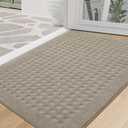 BEQHAUSE Dog Door Mats for Muddy Paws 32"x48", Absorbent and Dirt Trapper Doormat Indoor Floor Mats Non-Slip Washable Rugs for Entryway, Welcome Mat for Front Back Door, Muddy Wet Shoes, Beige