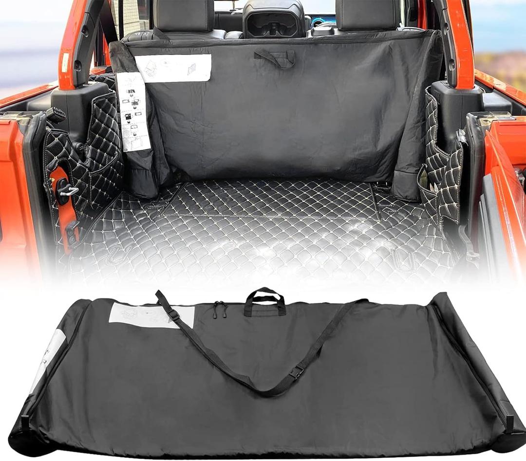 Soft Top Window Storage Bag Fits for 2007-2023 Jeep Wrangler Accessories JK JKU JL JLU Unlimited Sports Sahara Freedom Rubicon 2/4 Doors, Waterproof and Wear-Resistant
