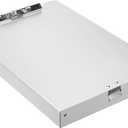 Amazon Basics Aluminum Storage Clipboard, Two-Tier, Standard Clip, 14" x 9", Silver