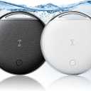 Air Tracker Tags-2 Pack, Smart Tag Work Compatible with Apple Find My (iOS Only), Bluetooth Tag Item Finders IP68 Waterproof Replaceable Battery for Wallet, Luggage, Backpack, Key (Black/White)