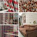 ave split Beaded Curtain Doorways Acrylic Hanging Heart Shape Door Beads String Curtains Tassel Room Divider Screen Decor for Doorway Window Living Room Wedding (043heart Blue, 39 inch x 78.7 inch)