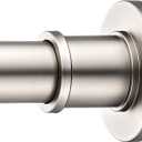 Industrial Shower Curtain Rod - Spring Tension Shower Rod 43-72 Inch Tension Curtain Rod for Window or Bathroom, Satin Nickel