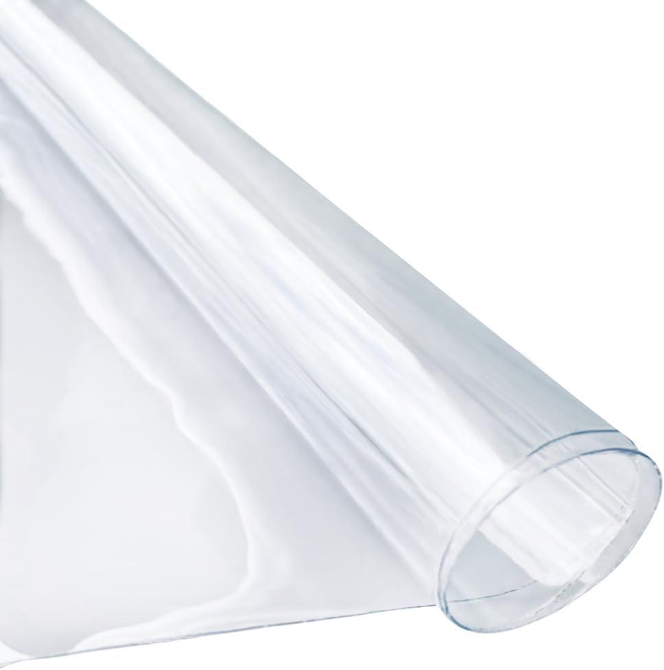 ONEART | Super Clear Multi Purpose PVC Vinyl-12 Gauge Waterproof Transparent Vinyl Sold by Separate Yard, 1 Yard, Material Type: 0.3mm-PVC
