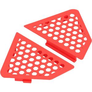JTLB Side Gas Tank Cover, 3D Scanning Technology Replacement for Ryker 600 900, with Heatproof Plastic and Modern Mesh Style, for Motorcycle Protection and Decoration (Red)
