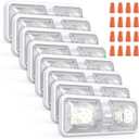 Aaleds RV Lights Interior, 12 Volt Led Lights 1000LM, Camper Lights 8W, RV Led Lights Interior Fixtures 12V, RV Ceiling Dome Light with Switch for RV/Camper/Trailer/Boat/Car (Natural White, 8Pack).