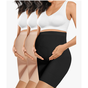“Baby Bump” Premium Maternity Shapewear, High Waisted Mid-Thigh Pregnancy Underwear Prevent Chaffing Soft Adominal Support
Amazon's Choice L