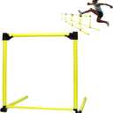 Hurdles Training Equipment, Adjustable Height Hurdles Track and Field, Agility Speed Jumping Training Equipment for Soccer Basketball Football Dogs, Detachable-Green